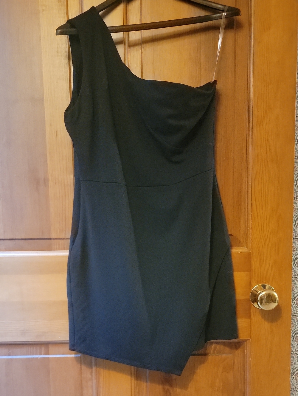 Fraiche by J Black One Shoulder Envelope Mini Dress Size L